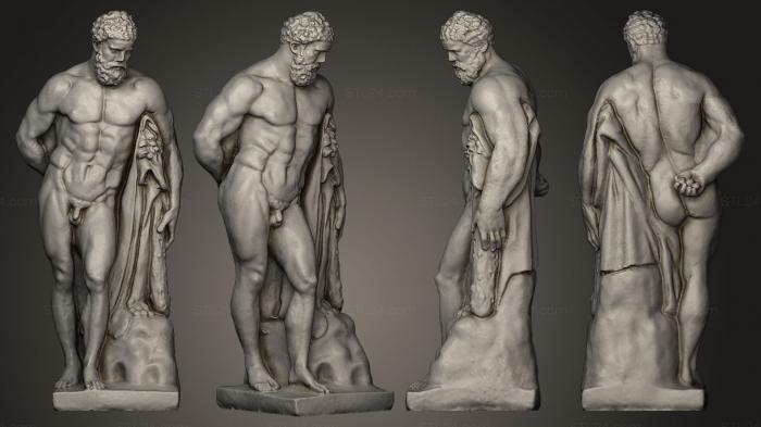 Статуи античные и исторические (Статуя Геркулеса, STKA_0859) 3D модель для ЧПУ станка